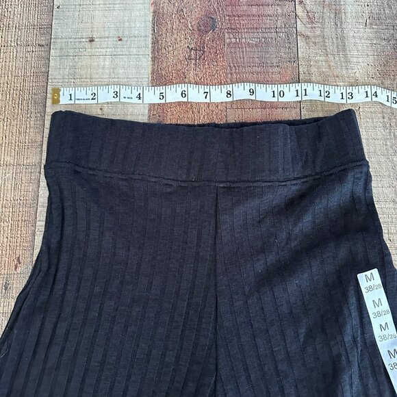 Stradivarius black striped bohemian wide leg pants women's medium - Picture 7 of 11